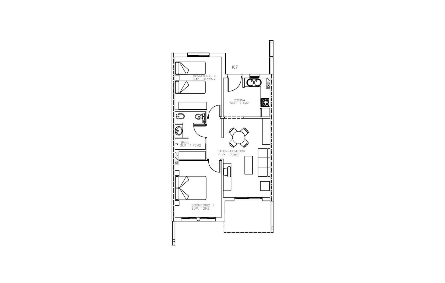New Build - Apartment - Águilas - Collados