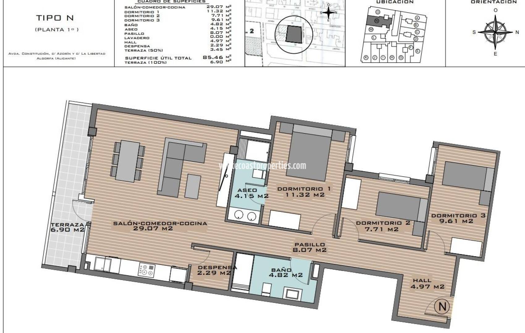 New Build - Apartment - Algorfa - Pueblo