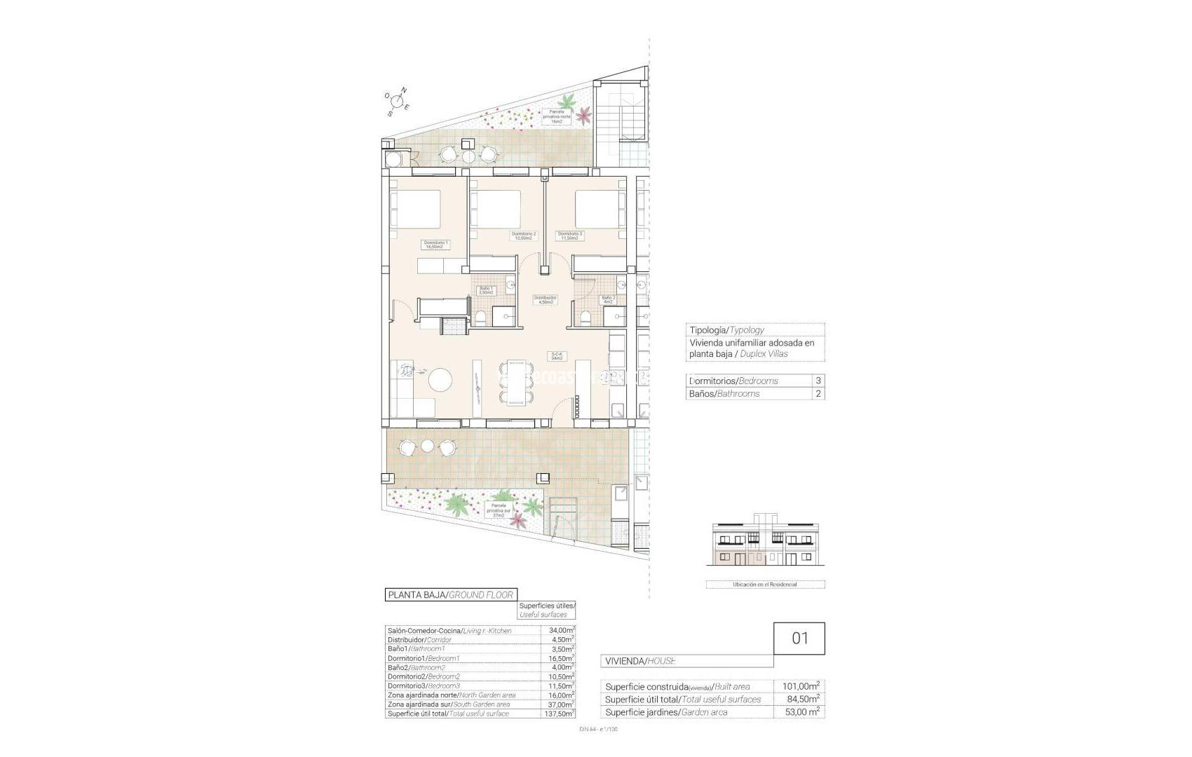 New Build - Bungalow - Hondón de las Nieves - Canalosa