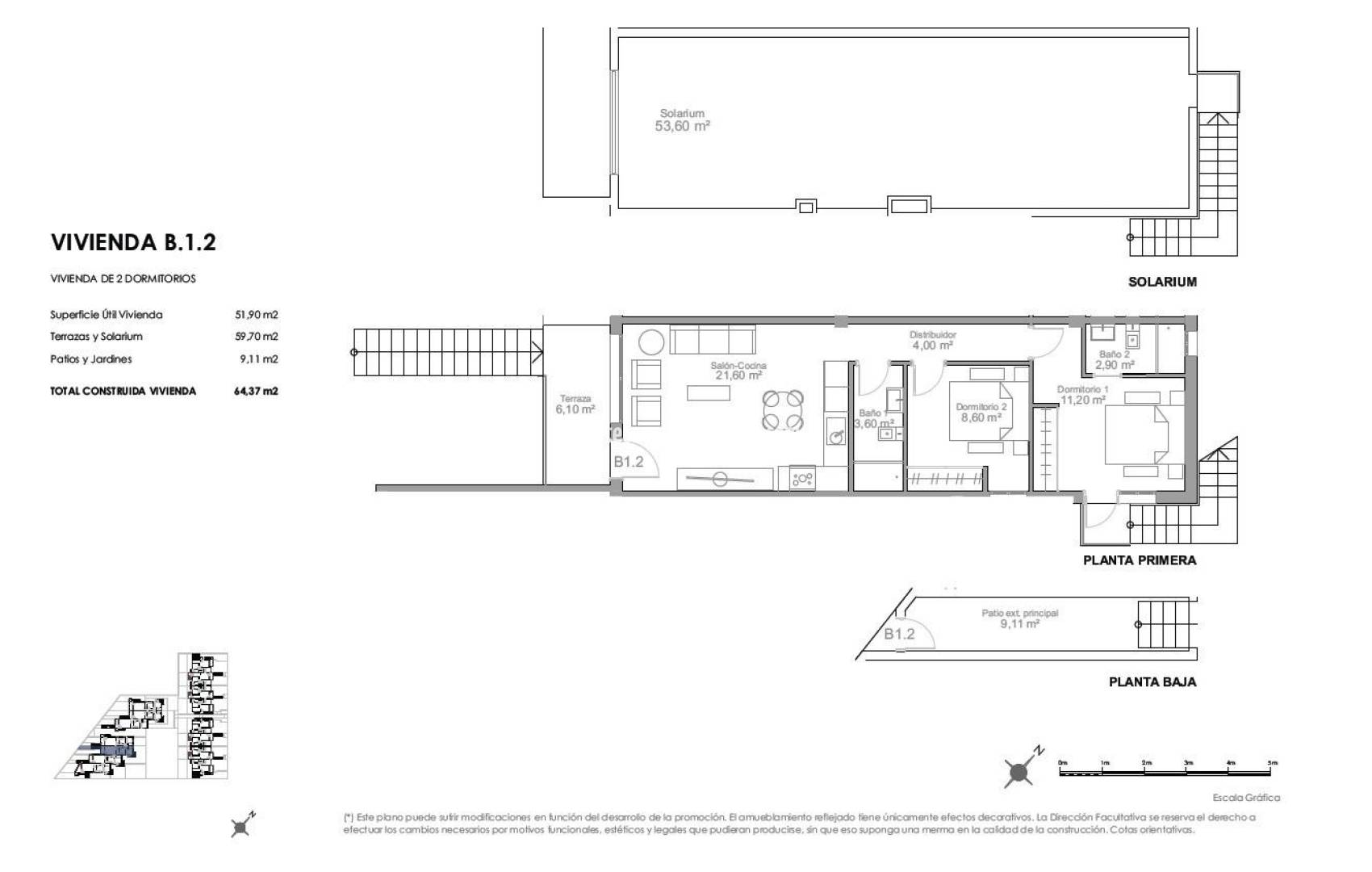 New Build - Top Floor Bungalow - Puerto de mazarron - Playa Negra