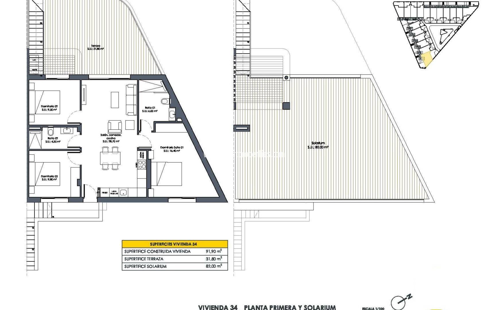 New Build - Top Floor Bungalow - San Fulgencio - Pueblo