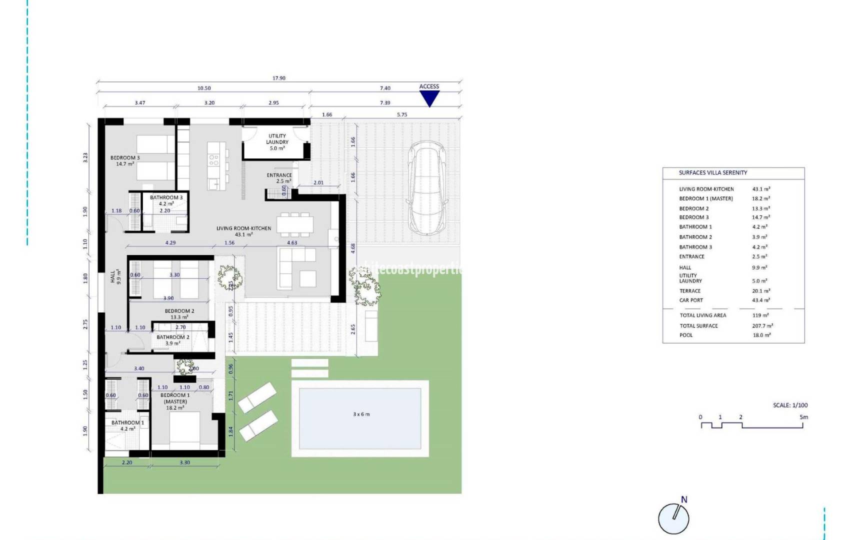 New Build - Villa - BAÑOS Y MENDIGO - Altaona Golf