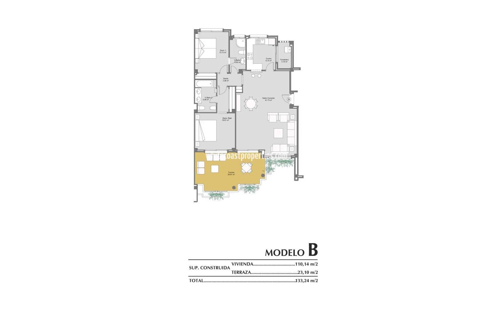 Новостройка - Ground floor apartment - Orihuela Costa - Lomas de Campoamor