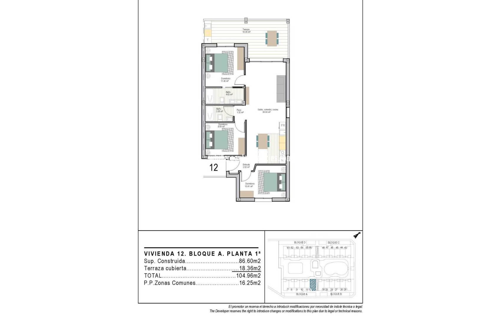 Nueva construcción  - Apartamento - Torre Pacheco - San Cayetano