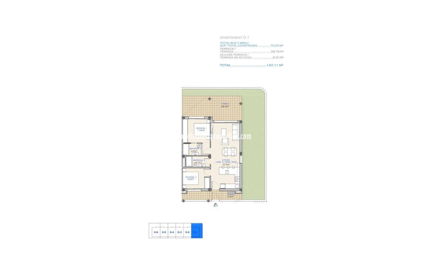 Nueva construcción  - Ground floor apartment - Los Alcázares - Serena Golf